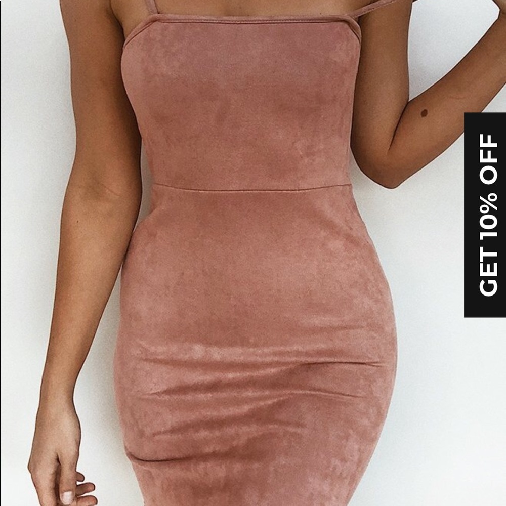 Suede mini dress